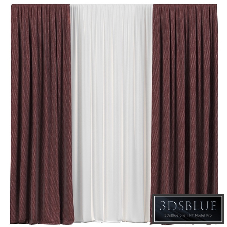 Curtains with tulle
