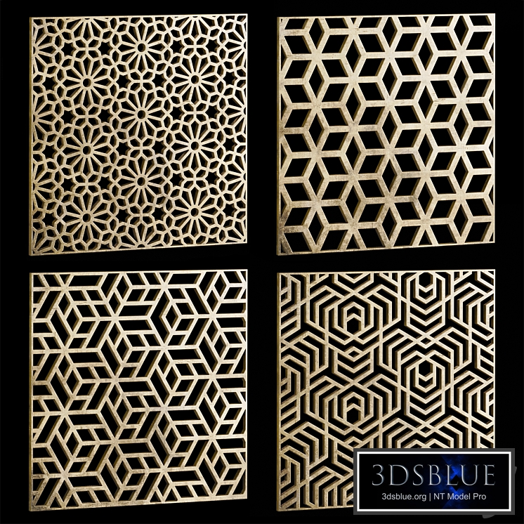 Set of square decorative panels 27