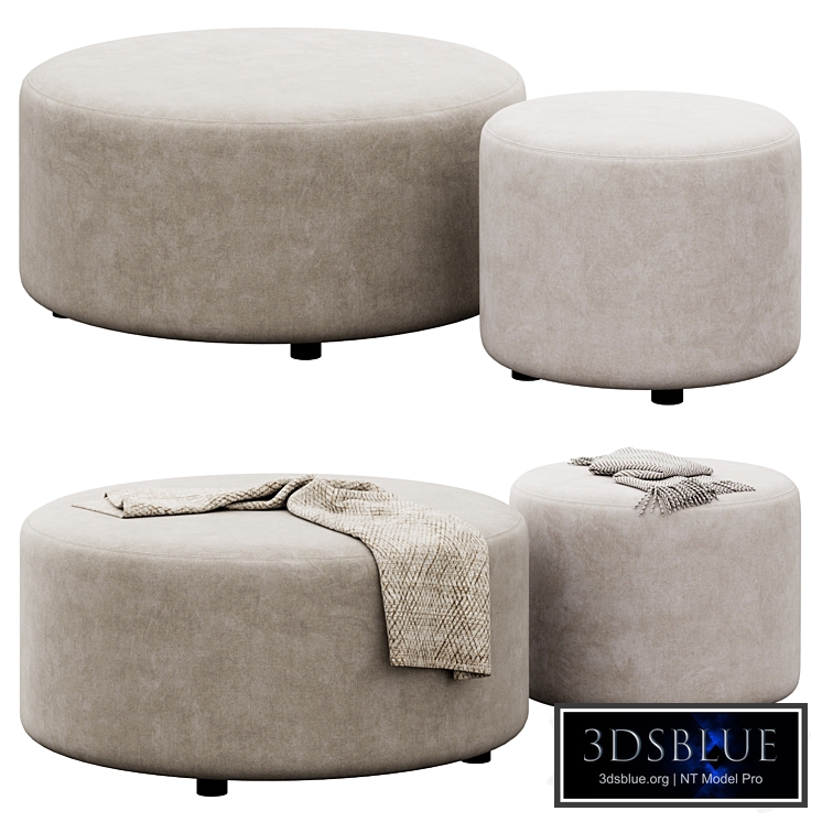 Block Party Round Ottoman by Poppin
