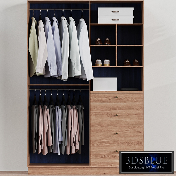 Men's wardrobe, clothes, trousers, shirt