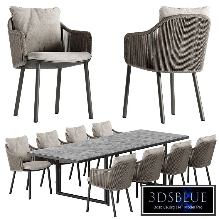 Tribu Senja chair Nox table set