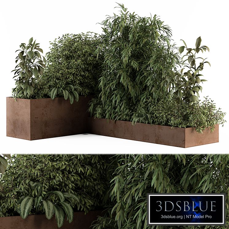 Outdoor Plant Set 385- Concrete Plant Box Set