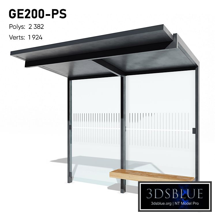 GEOMERE Flat Roof Public Transport Waiting Pavilion by mmcité (Refillable)