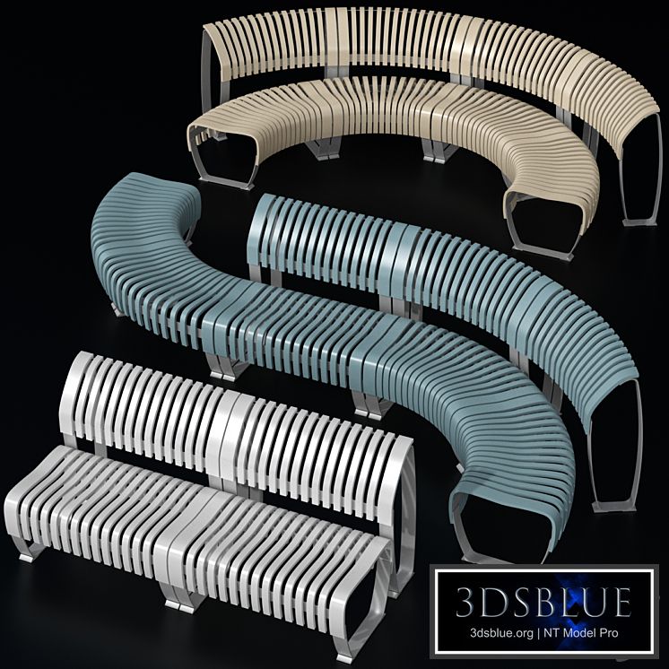 Modular curved and straight bench