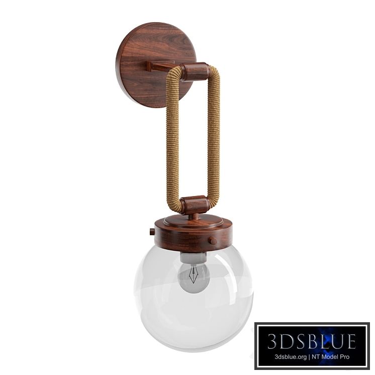 Coastal Cottage Rope Globe Sconce