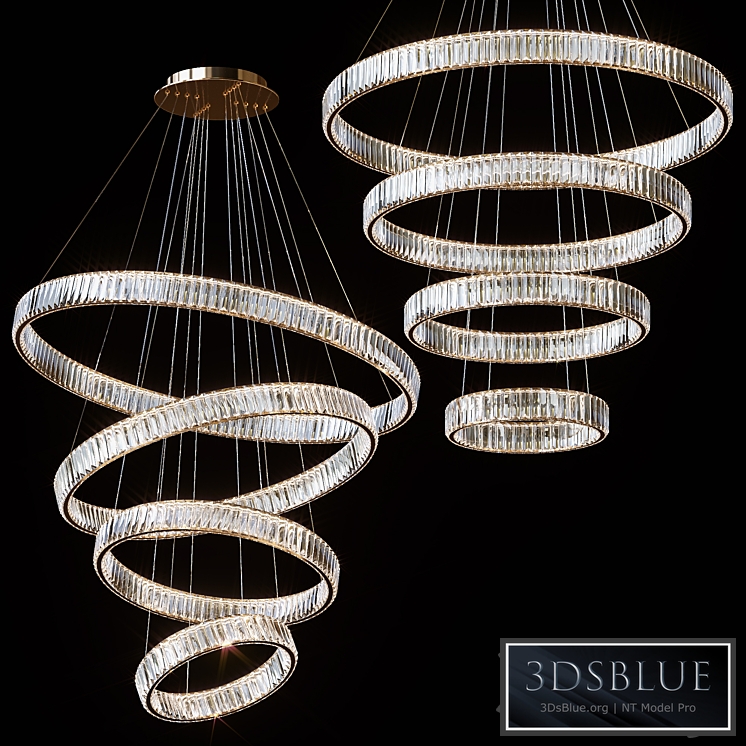 Cascading pendant chandeliers BERTOLDA CAS by lampatron ⌀ 100cm ⌀ 80cm ⌀ 60cm ⌀ 40cm