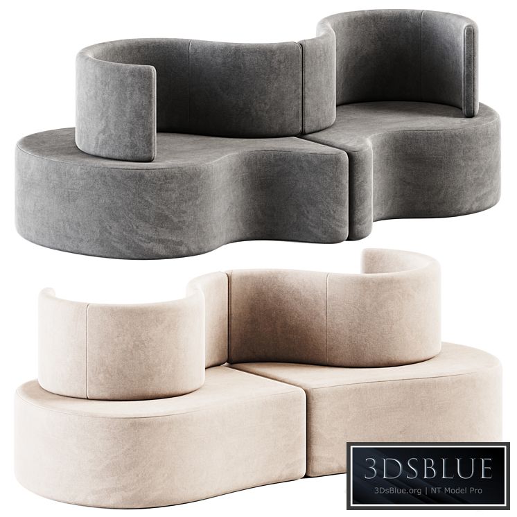 Cloverleaf Sofa by Verpan / Curved sofa