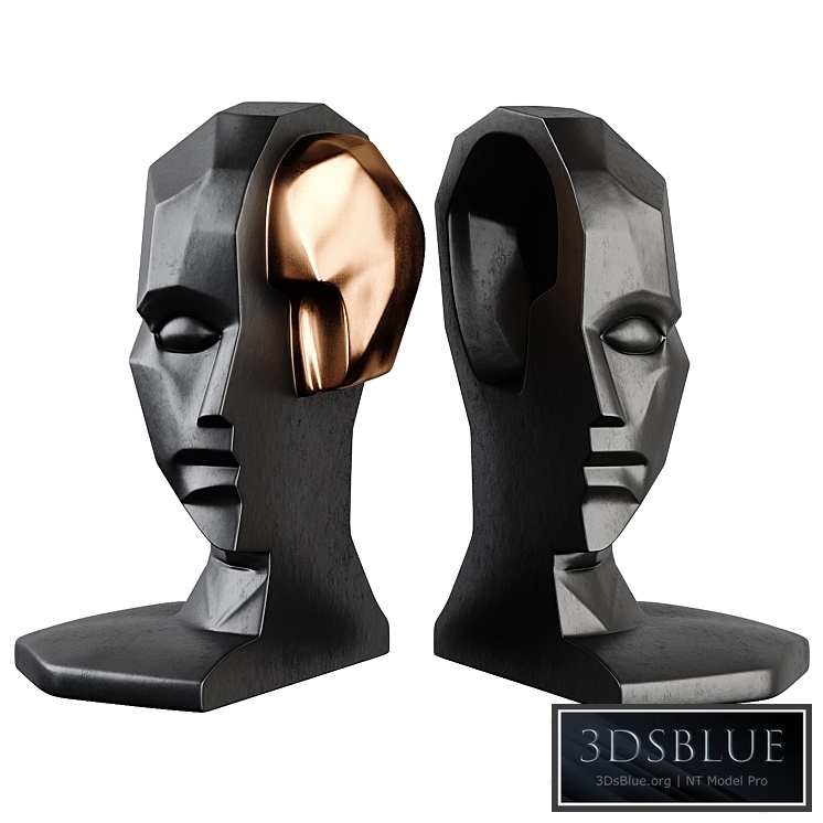 Figurine of the human brain in art deco style