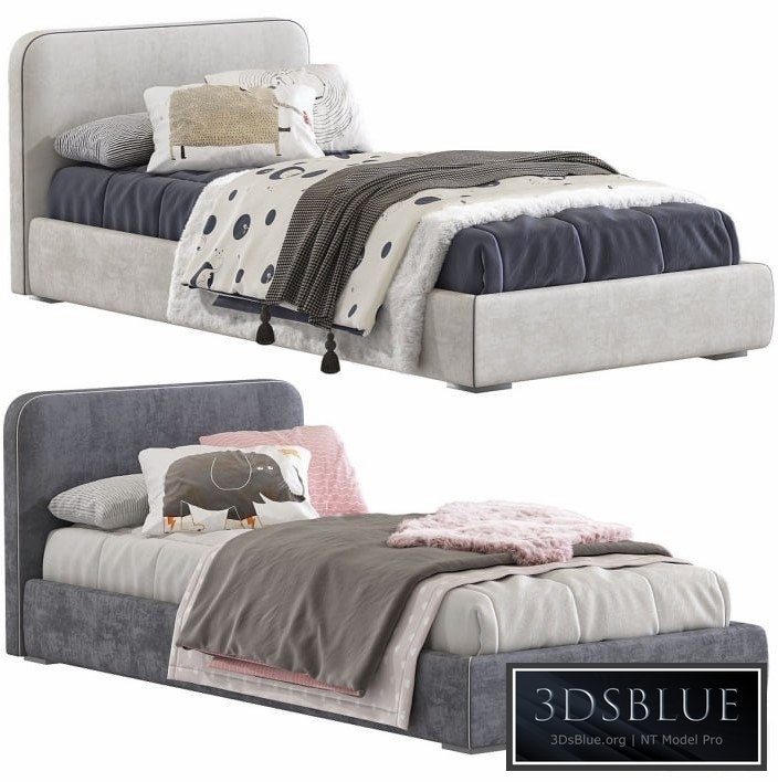 Bed with upholstered headboard 242