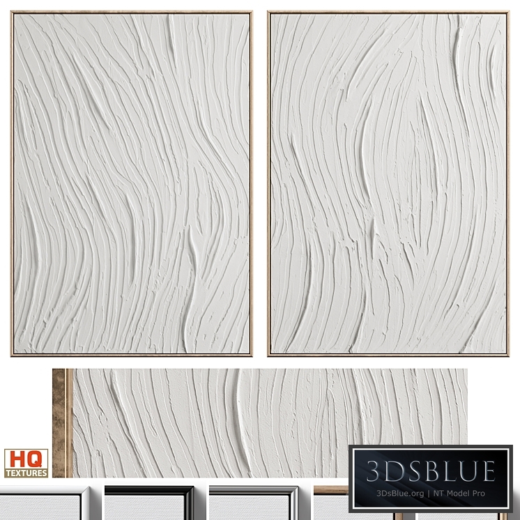 White Textural Plaster Wall Art C-455