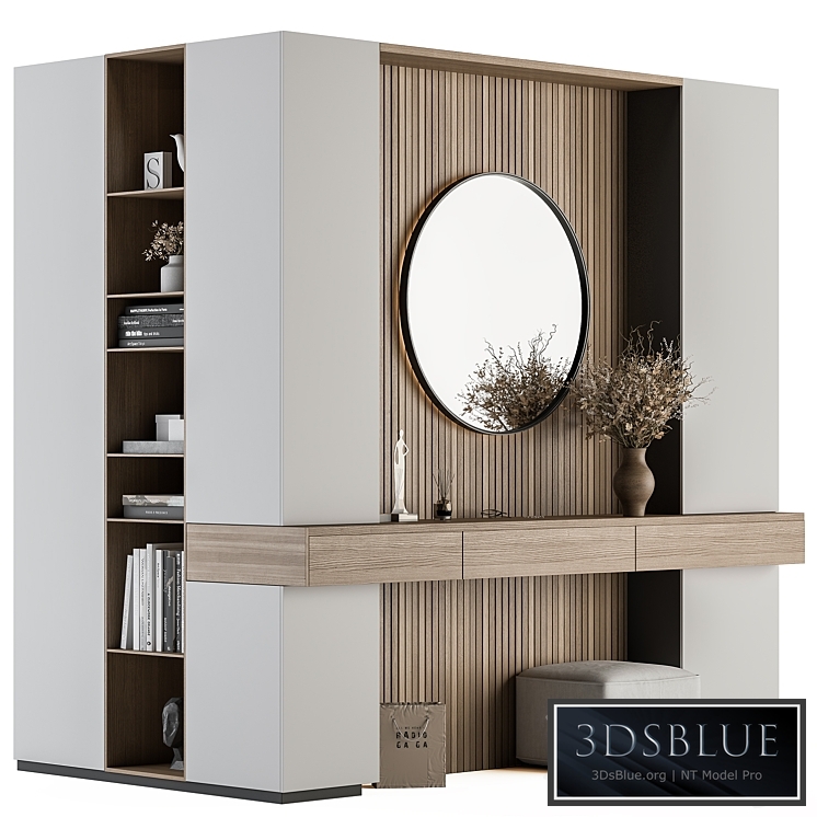 Hallway 37 - L Wardrobe White and Wood Entrance