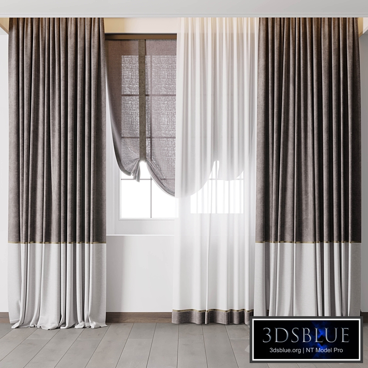 Hadi Curtain With Roman Blind 62