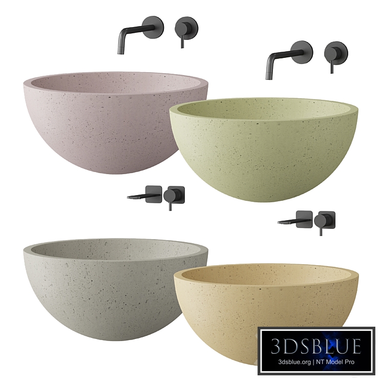 Semi | Surface-mounted concrete sink