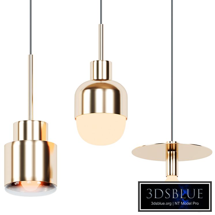 Nordic, simple, modern brass single head small chandelier creative personality night lamp three heads