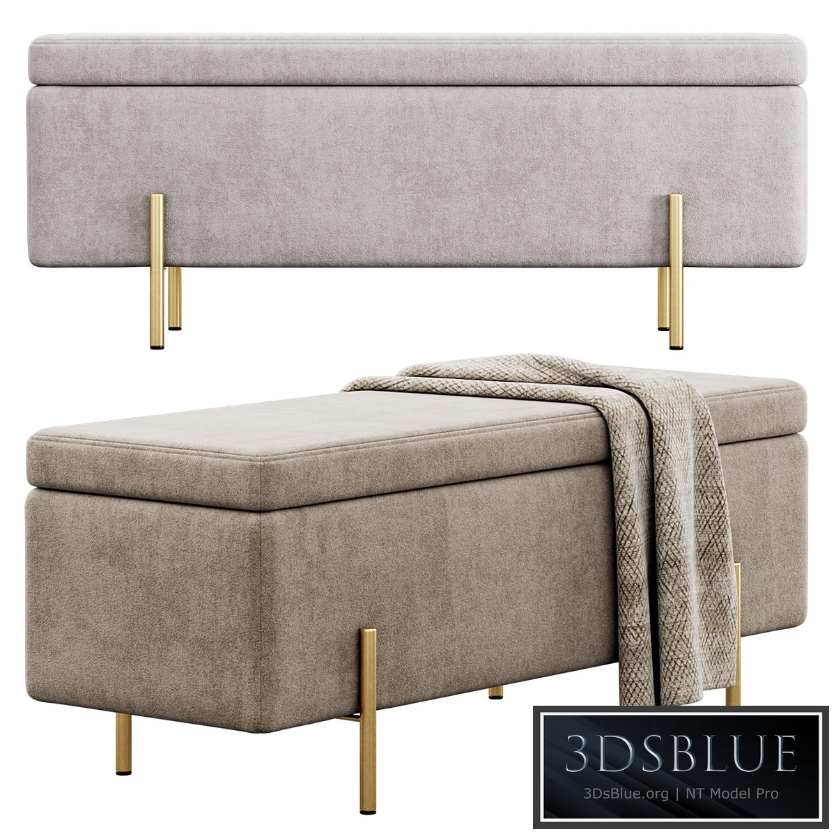 Jodel Upholstered Storage Bench by Everly Quinn