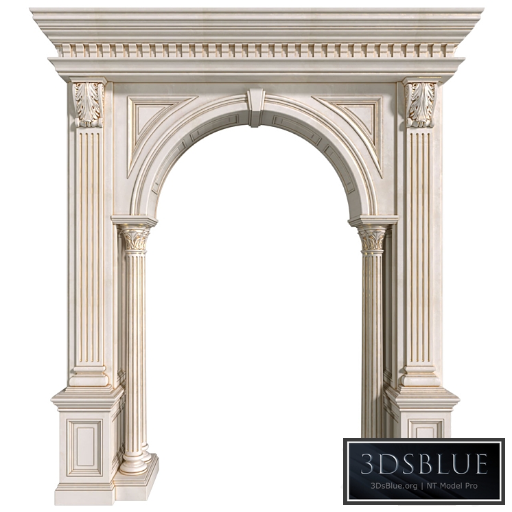Arch in classic style.Arched interior doorway in a classic style.Traditional Interior Arched Doorway Opening