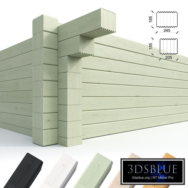 Glued laminated timber - dyed and natural