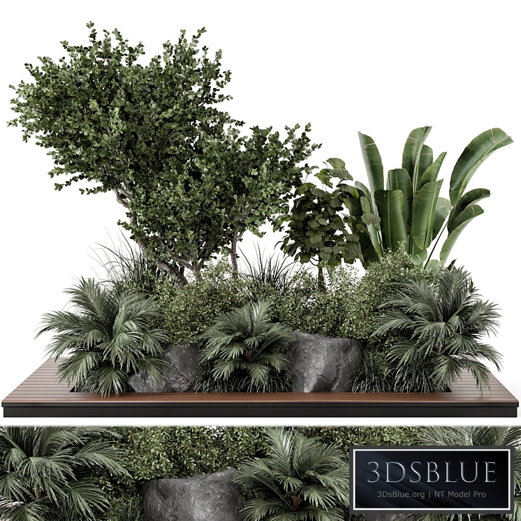 Outdoor Garden set bush and Tree - Garden Set 637