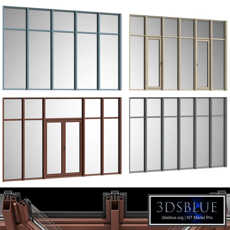 Stained aluminum fire doors