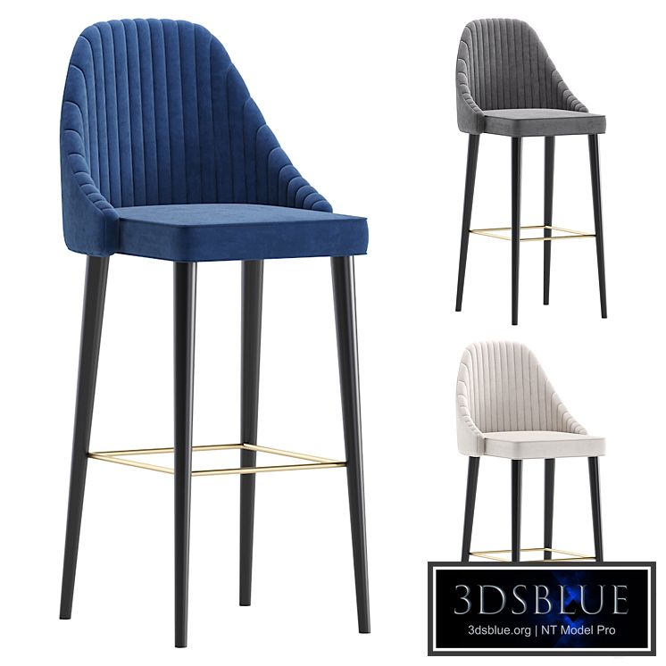 Bar Stool TENNESSEE by Cazarina Interiors 3 Colors Version/Bar Stool TENNESSEE