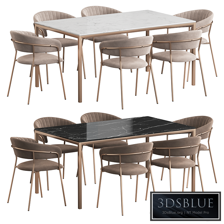 West Elm Frame table Turin chair Dining set