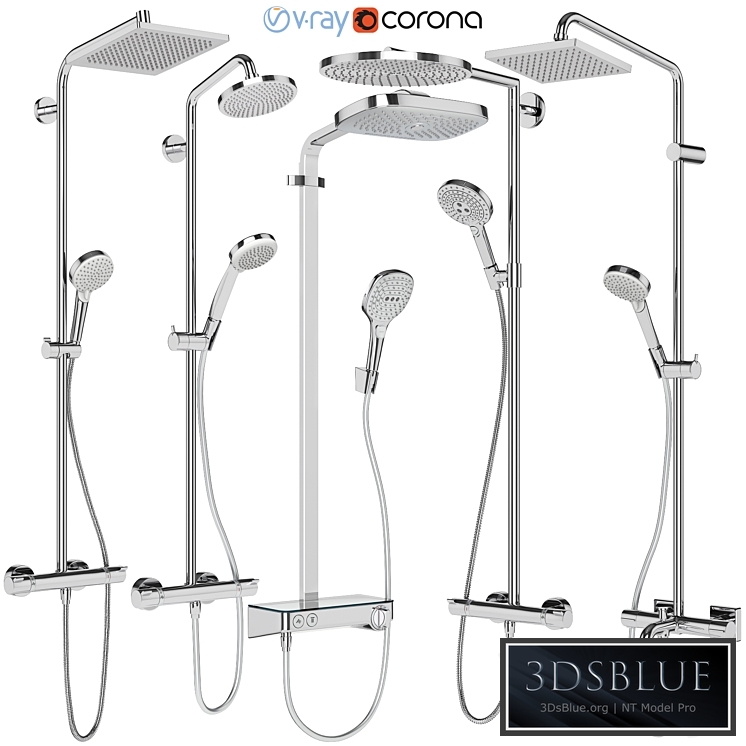 Shower systems Hansgrohe set 155