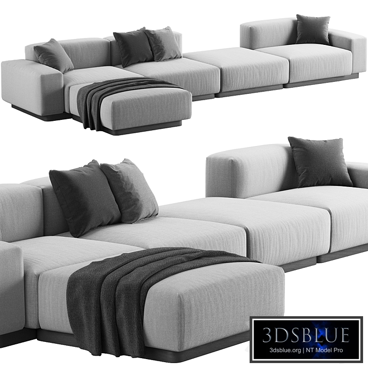 003 Soft modular sofa 4 seat by Vitra