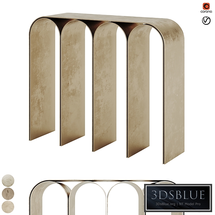 Golden Arch Console By Pietro Franceschini