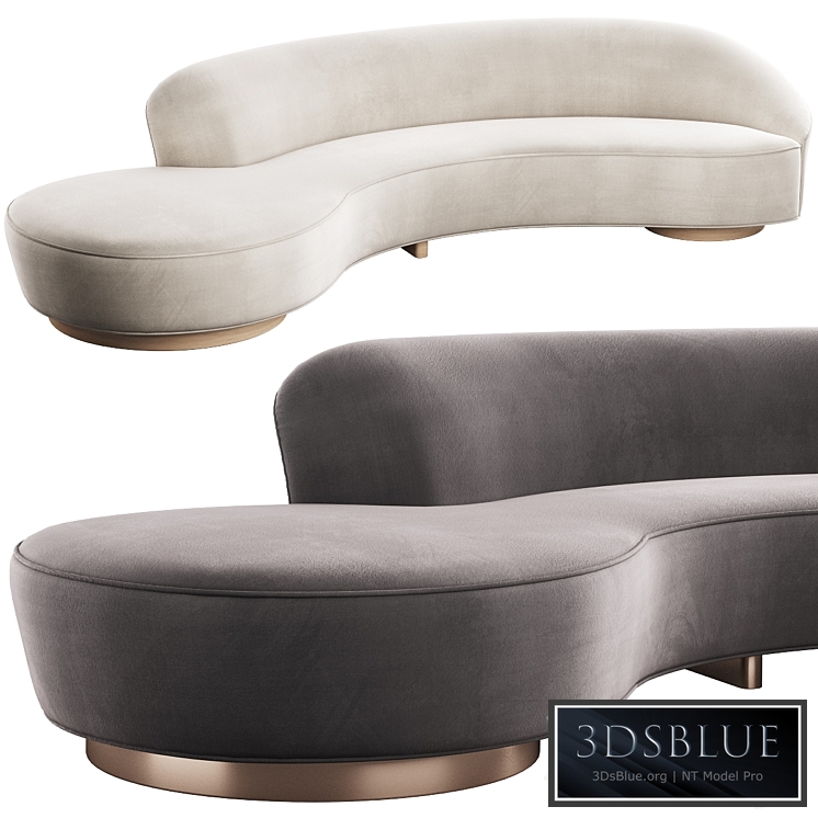 005 Serpentine sofa with arm by Vladimir Kagan