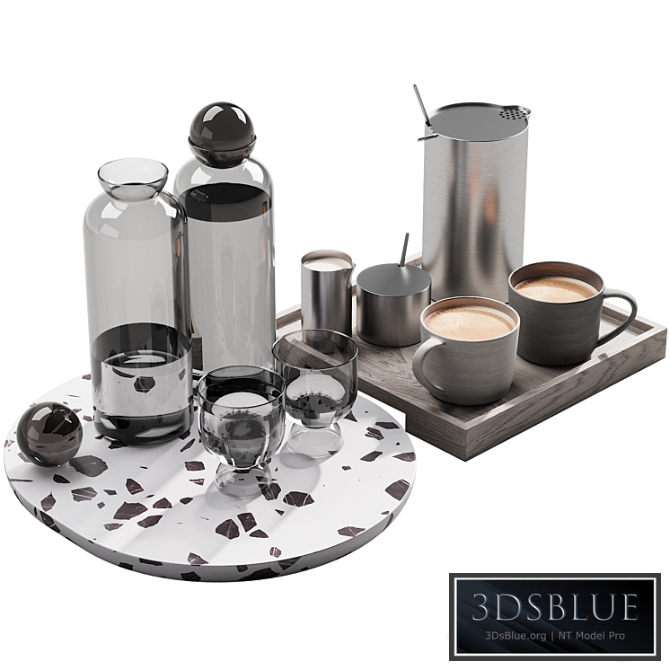 128 eat and drinks decor set 02 coffee and water kit 02