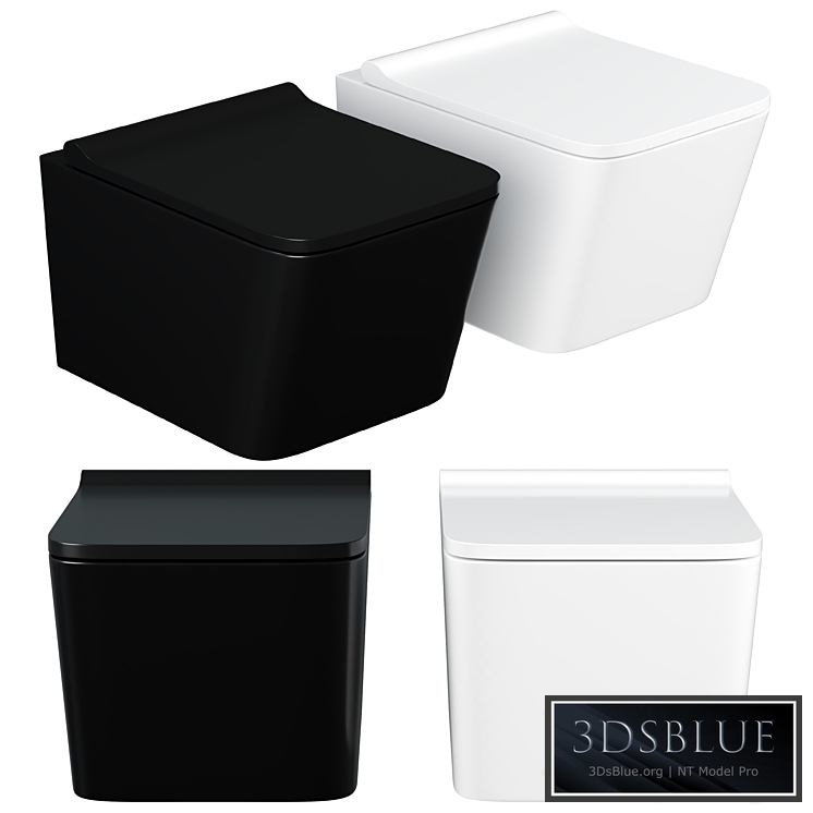 Toilet bowl CeramaLux 5171MB hanging Black matt with seat Microlift