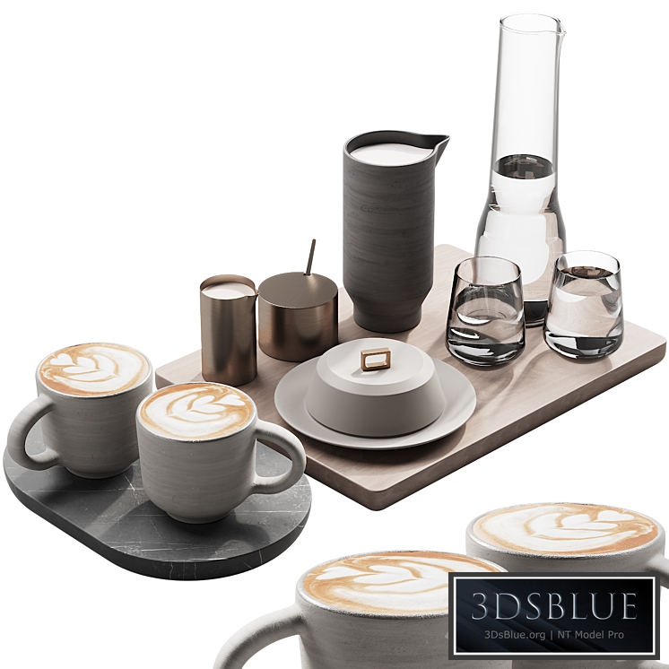 129 eat and drinks decor set 03 coffee and water kit 03