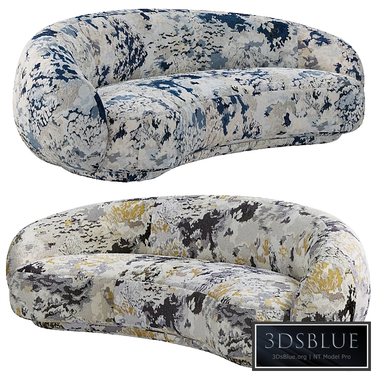 Tacchini Julep sofa custom by Metaphores blue