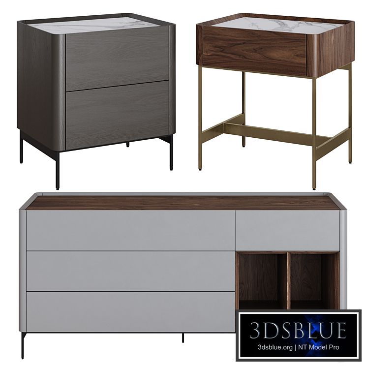 Chest of drawers and bedside table Si-Lounge Iris by Furman