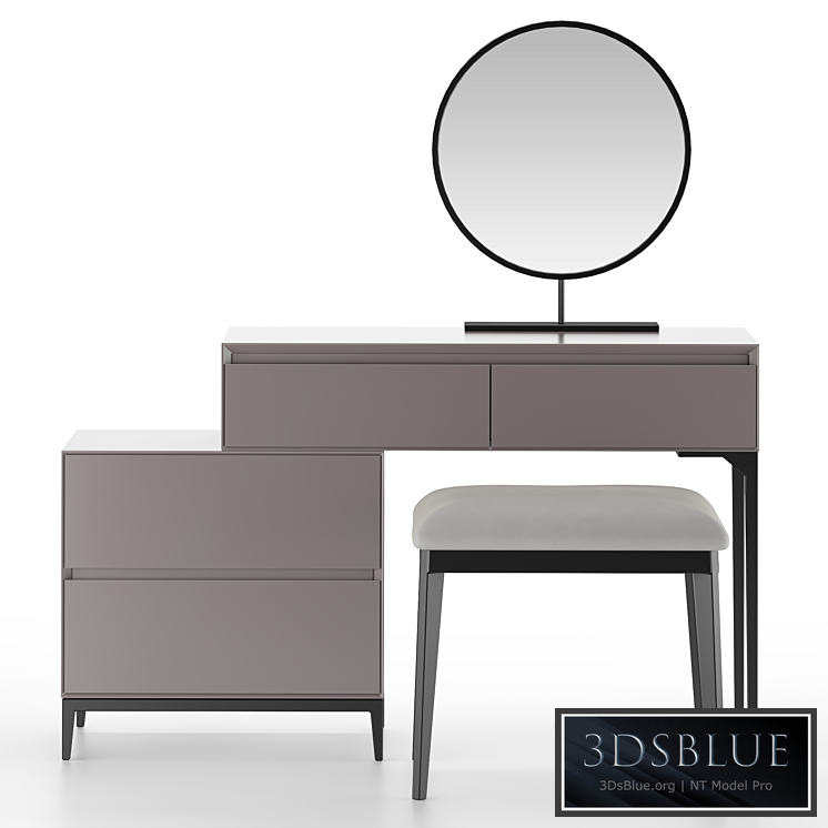 Dressing table HOMARY Gray Makeup Vanity Set