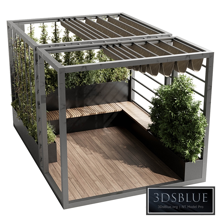 Landscape Furniture with Pergola and Roof garden 09