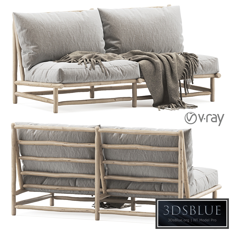 Rock the Kasbah wooden loveseat / Double garden sofa