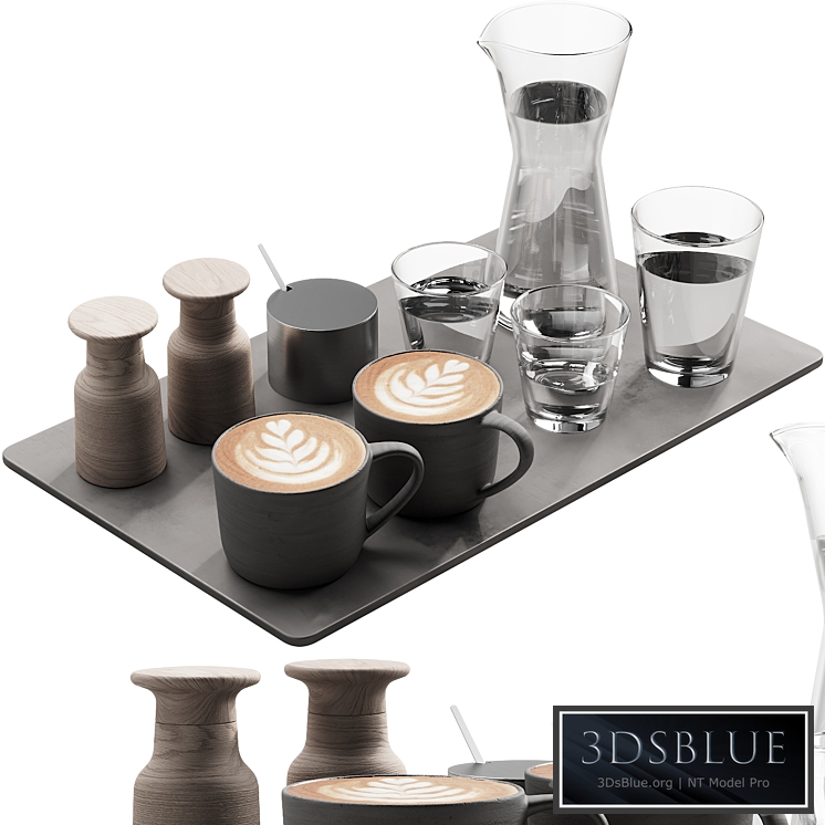 134 eat and drinks decor set 04 coffee and water 04