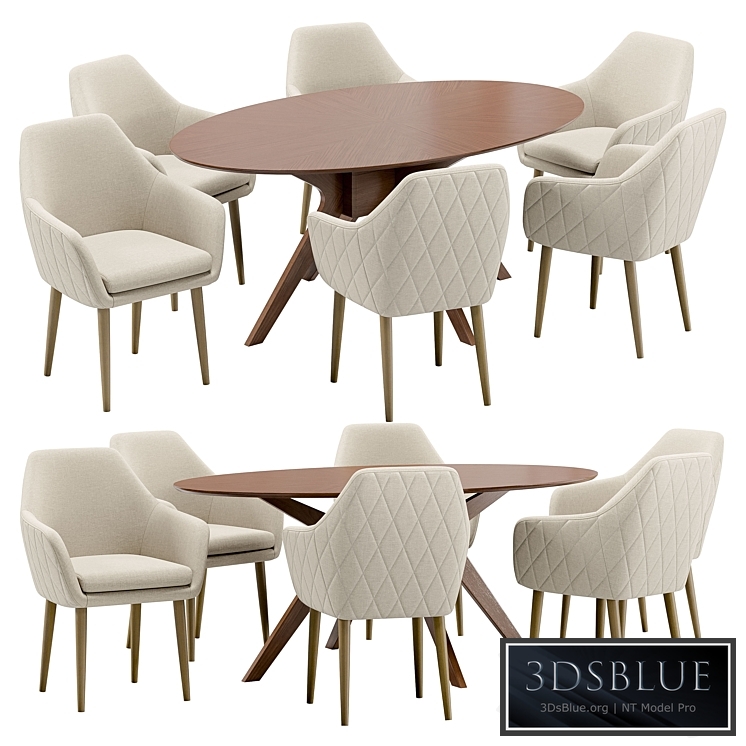 Dining chair Zoe and table Adel