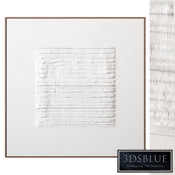 Wall textured plaster artwork in a frame