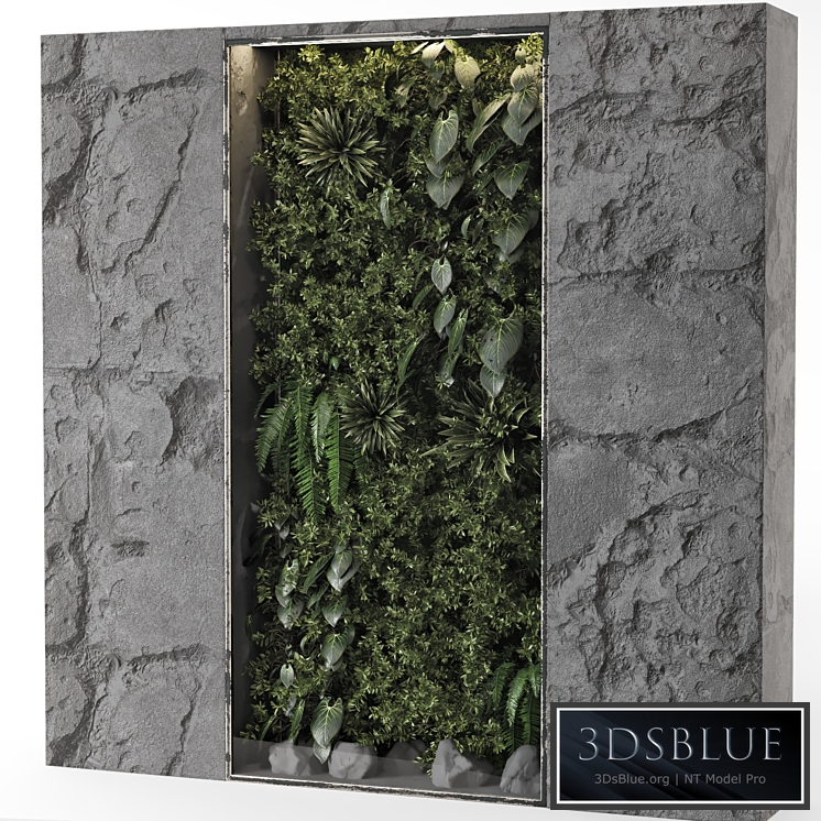 Indoor Wall Vertical Garden Behind the Glass - Set 698