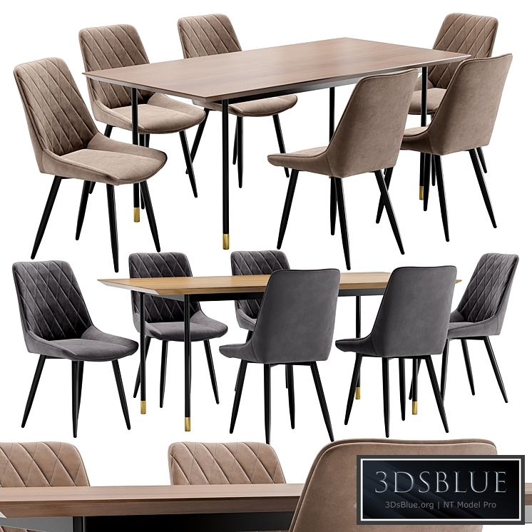 Dining chair Nika and table Impala