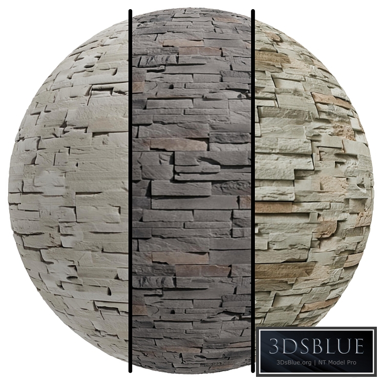 FB370 stone Facade coverings, MURIA | 3MAT | PBR | Seamless