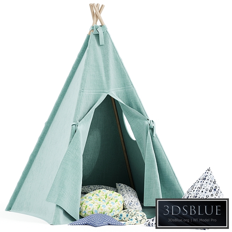Kids Teepee Tent Set Mint