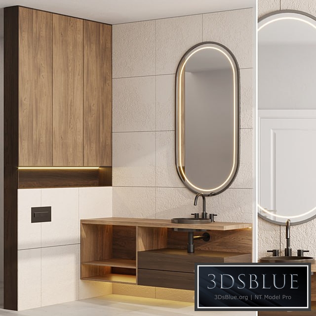 wood Bathroom furniture by Fauset Omnires Y set 18