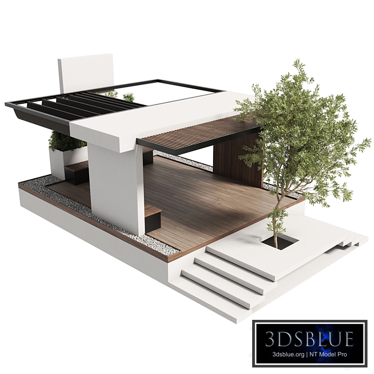 Landscape Furniture with Pergola and Roof garden 11