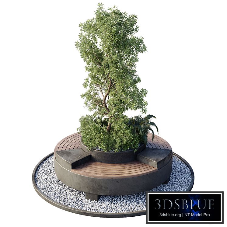 Green Benches - Set Plants Tree 25