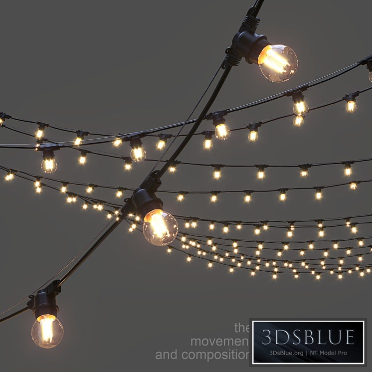 Editable Garland on a rope