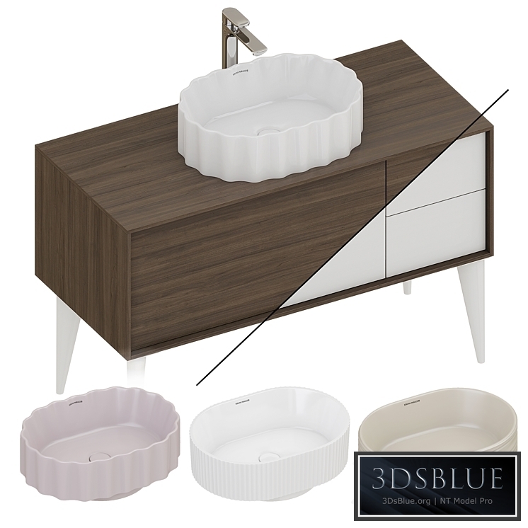 Kerama Marazzi cabinets Atollo and washbasins Artbasins