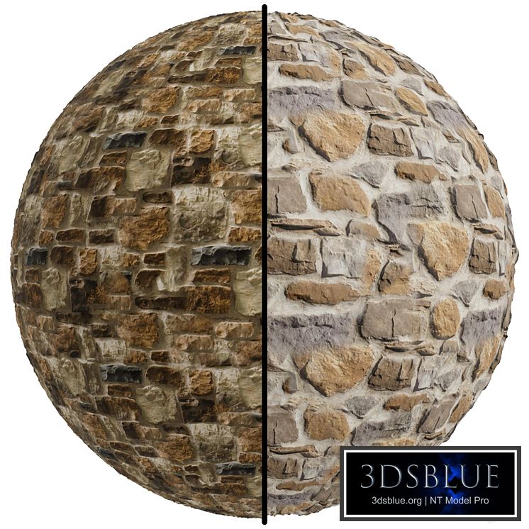 FB375 stone Facade coverings, MISTO BELMONTE&ALPINO | 2MAT | PBR | Seamless